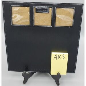 Alicia Klein Executive Mousepad Black Faux Leather‎ Embossed AMD Vision Logo AK3